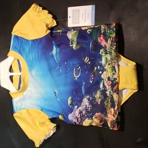 Hudson Baby 2-piece Rashguard Tropical Fish Swim Set